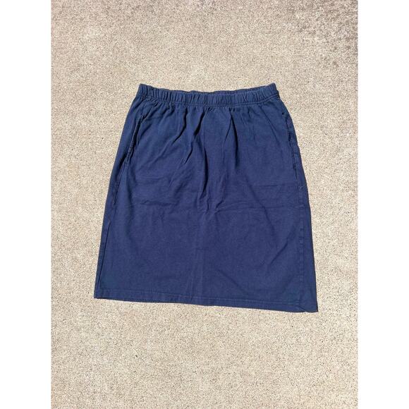 Basic Editions Skirt Women Size Small Navy Basic Cotton Mini Elastic Waist - Picture 1 of 4